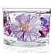 Decorative Gel Candle with Glowing Effect and Embedded Flowers (200gm) - Lavender