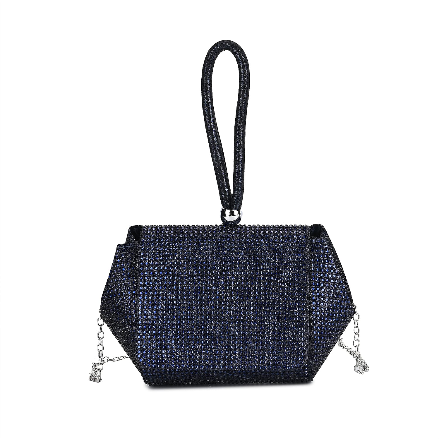 Crystal Clutch Bag - Navy