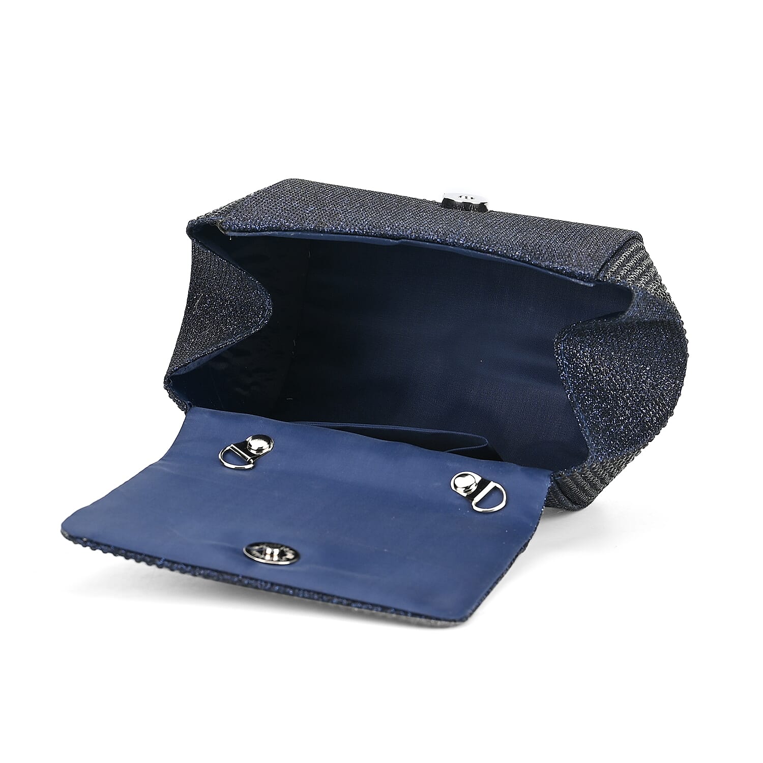 Crystal Clutch Bag - Navy
