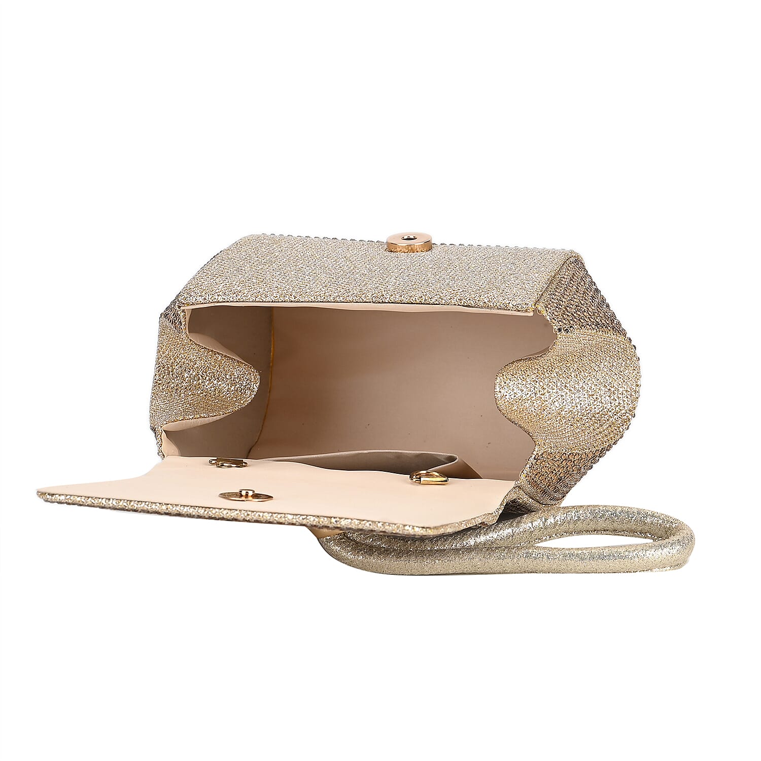 Crystal Clutch Bag -  Gold