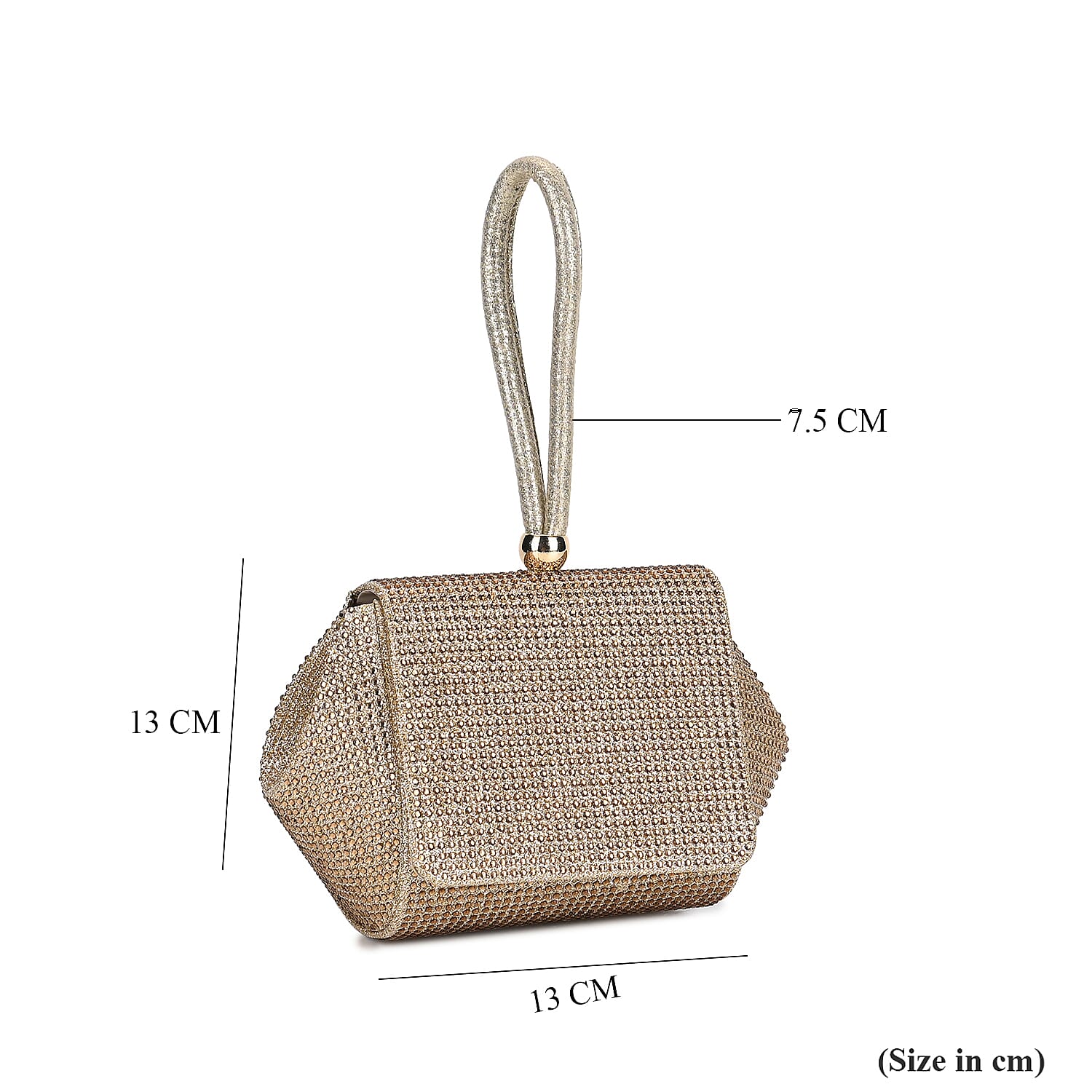 Crystal Clutch Bag -  Gold