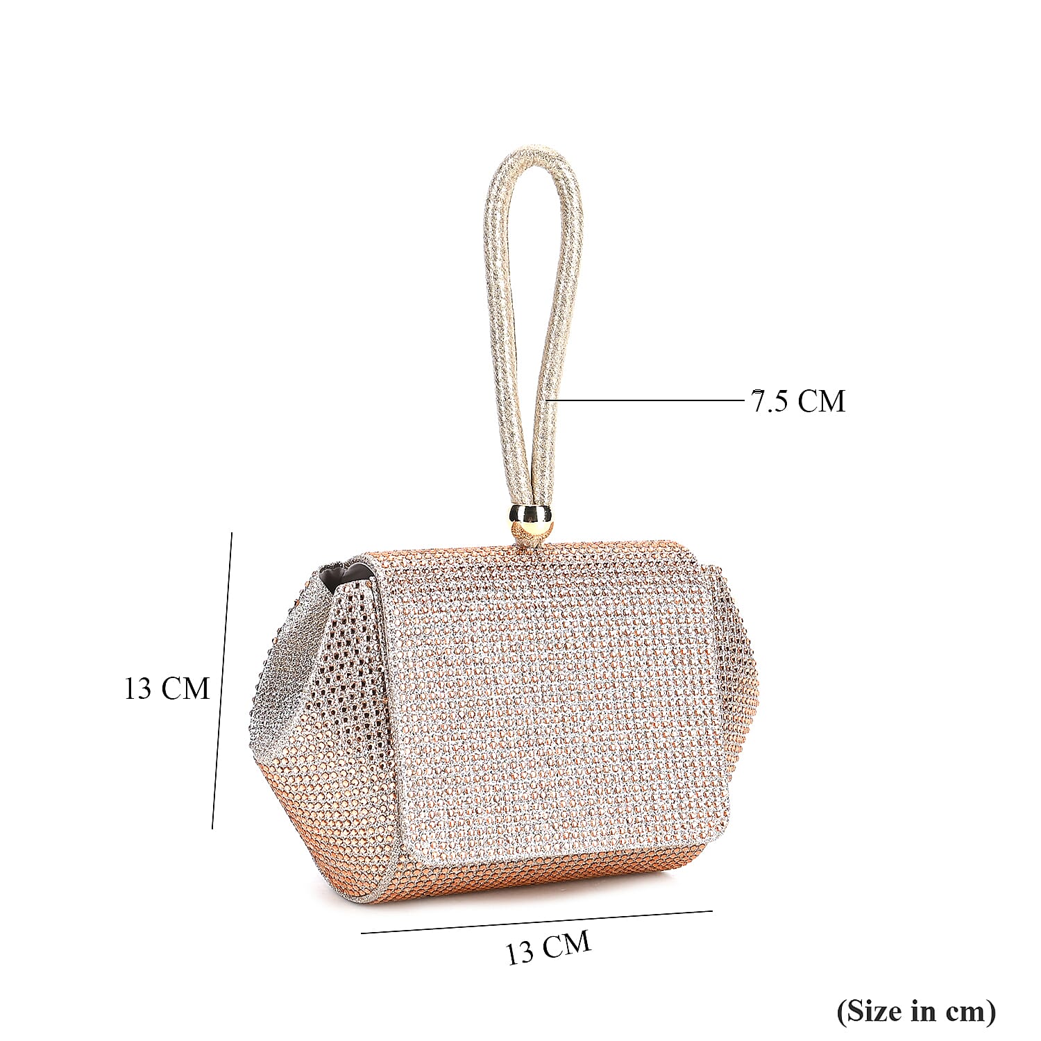 Crystal Clutch Bag - Rose Gold