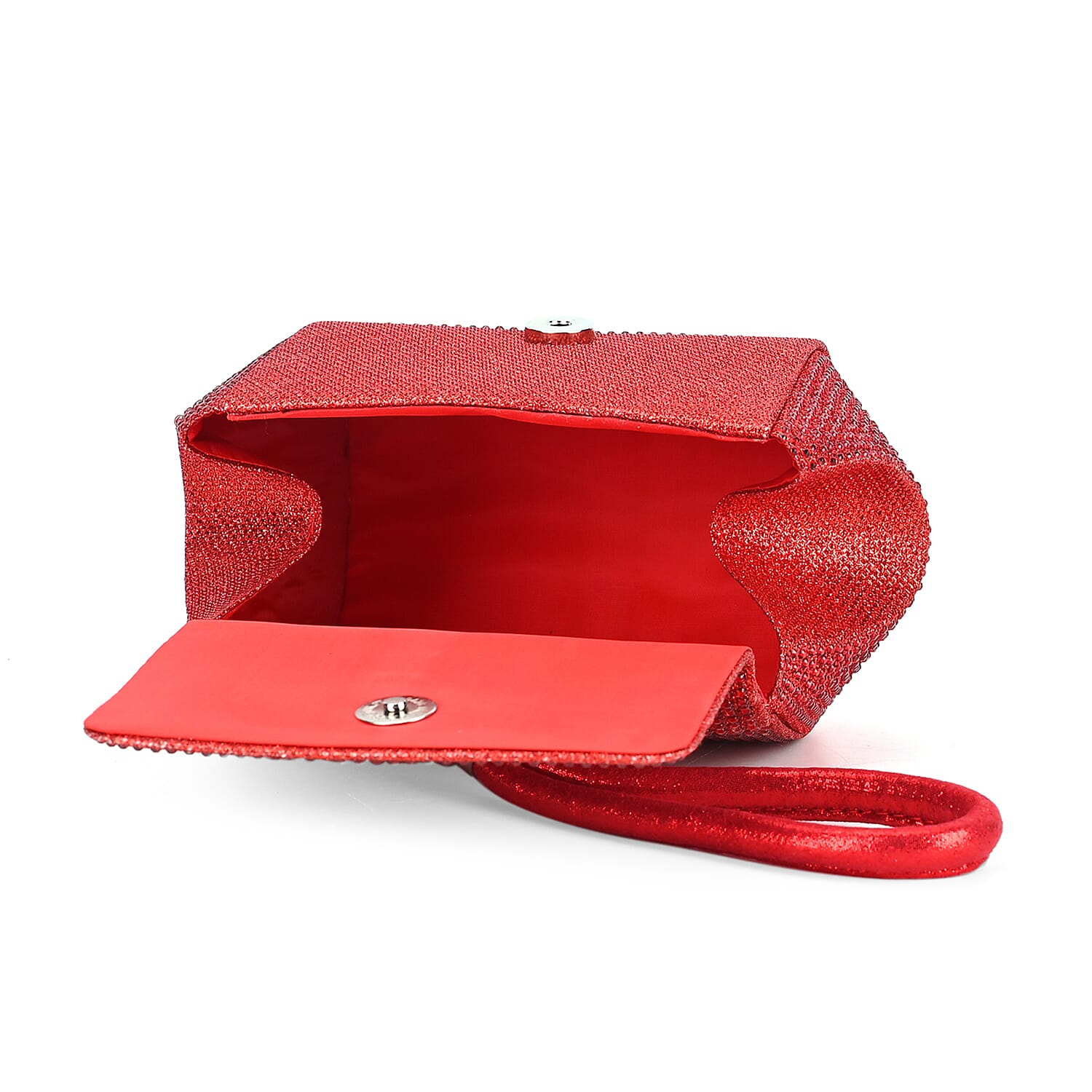 Crystal Clutch Bag -  Red