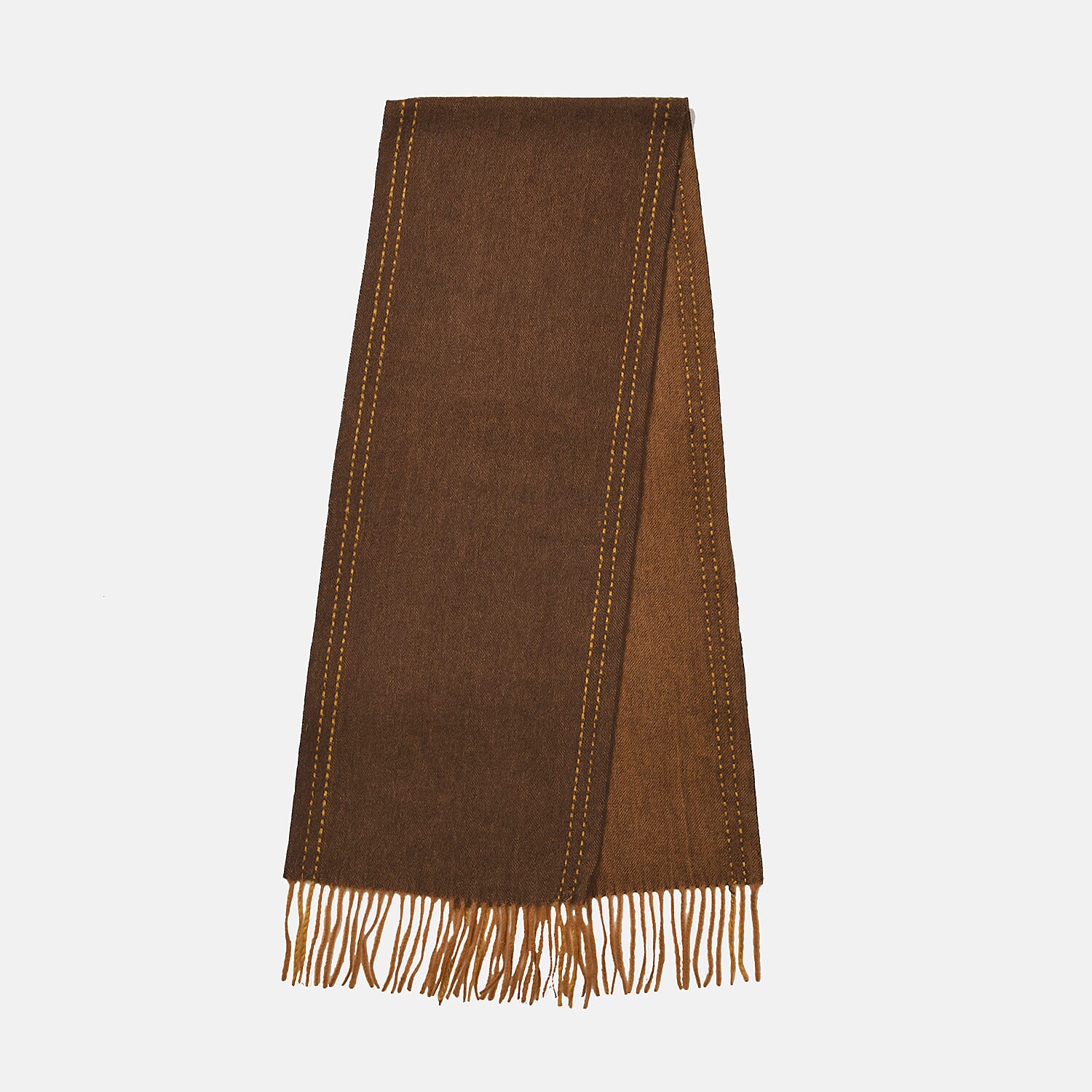 Stylish and Versatile Unisex 100% Wool Scarf - Brown