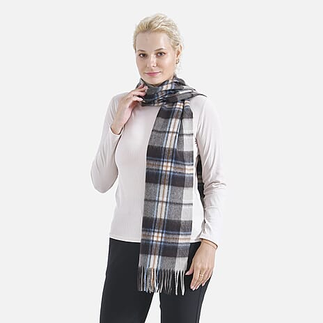 Stylish and Versatile Unisex 100% Wool Scarf - Grey
