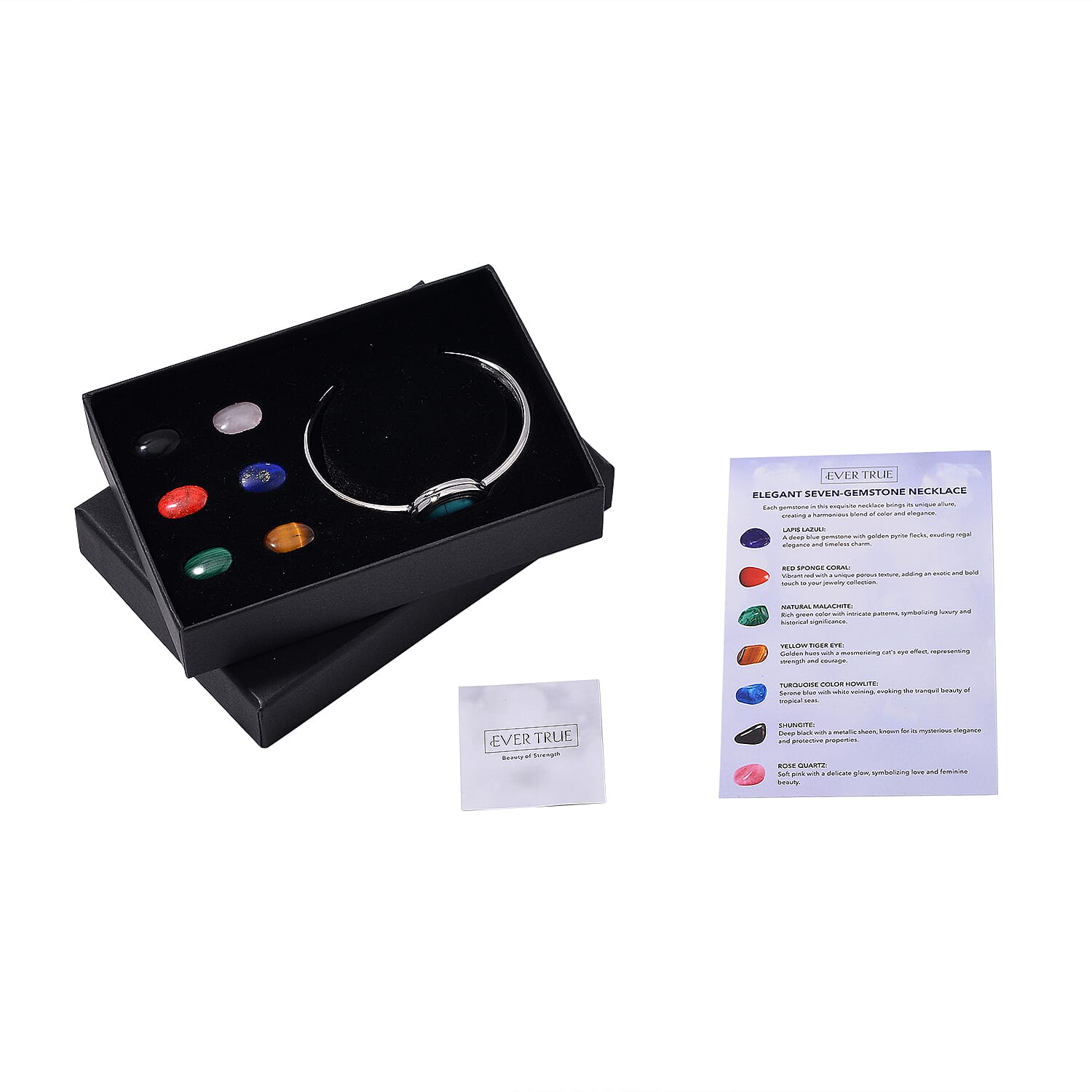 One Time Closeout Deal - Set Of 7 Stones - Interchangeable Multi Gemstone Cuff Bangle (Size - 7) 59.50 Ct.