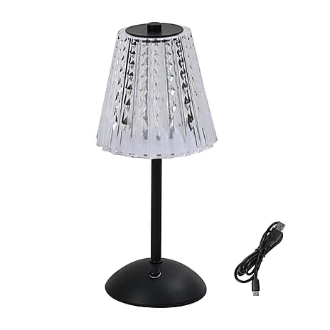 Table Lamp (Size - One Size) - Transparent & Black