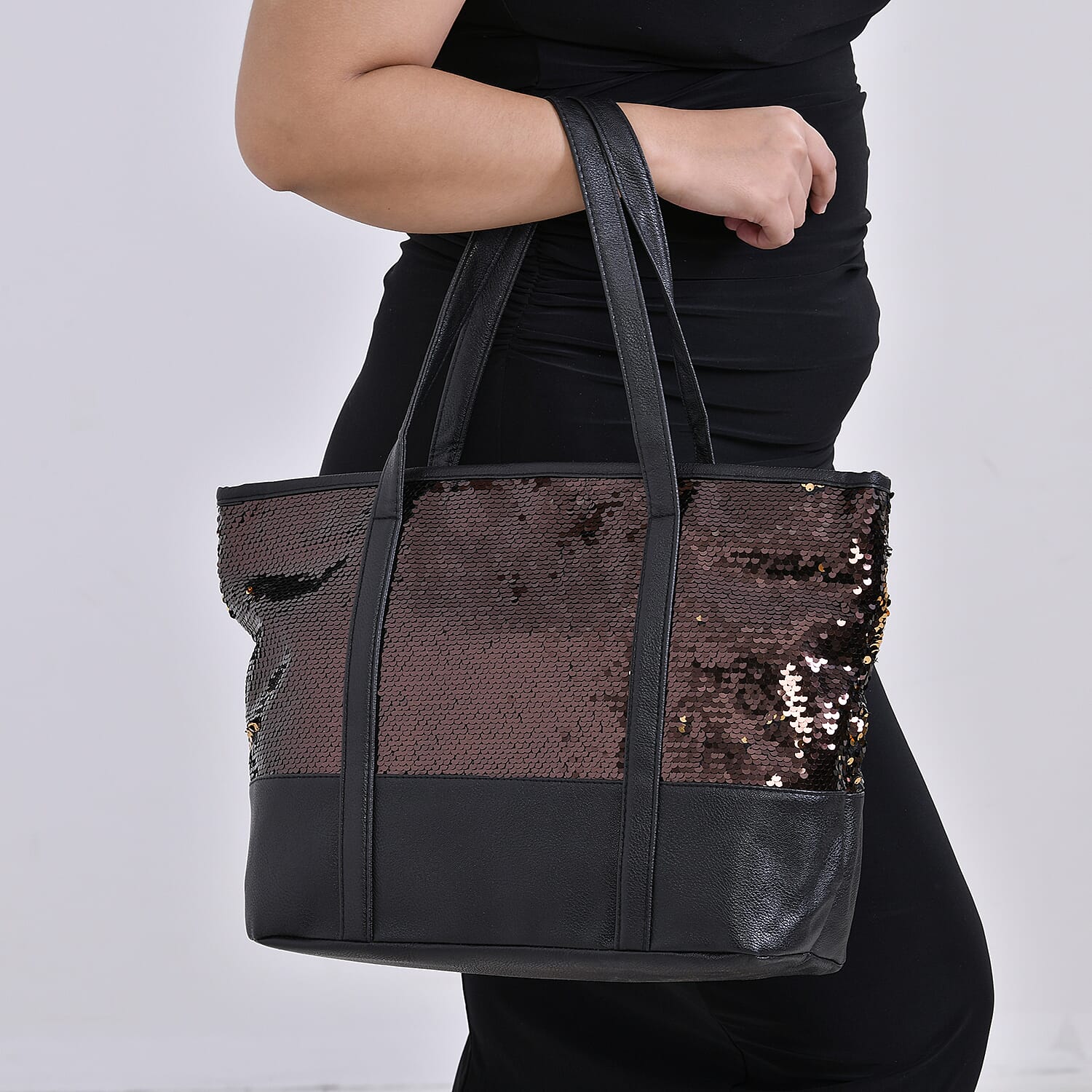   PU Sequin Tote Bag 