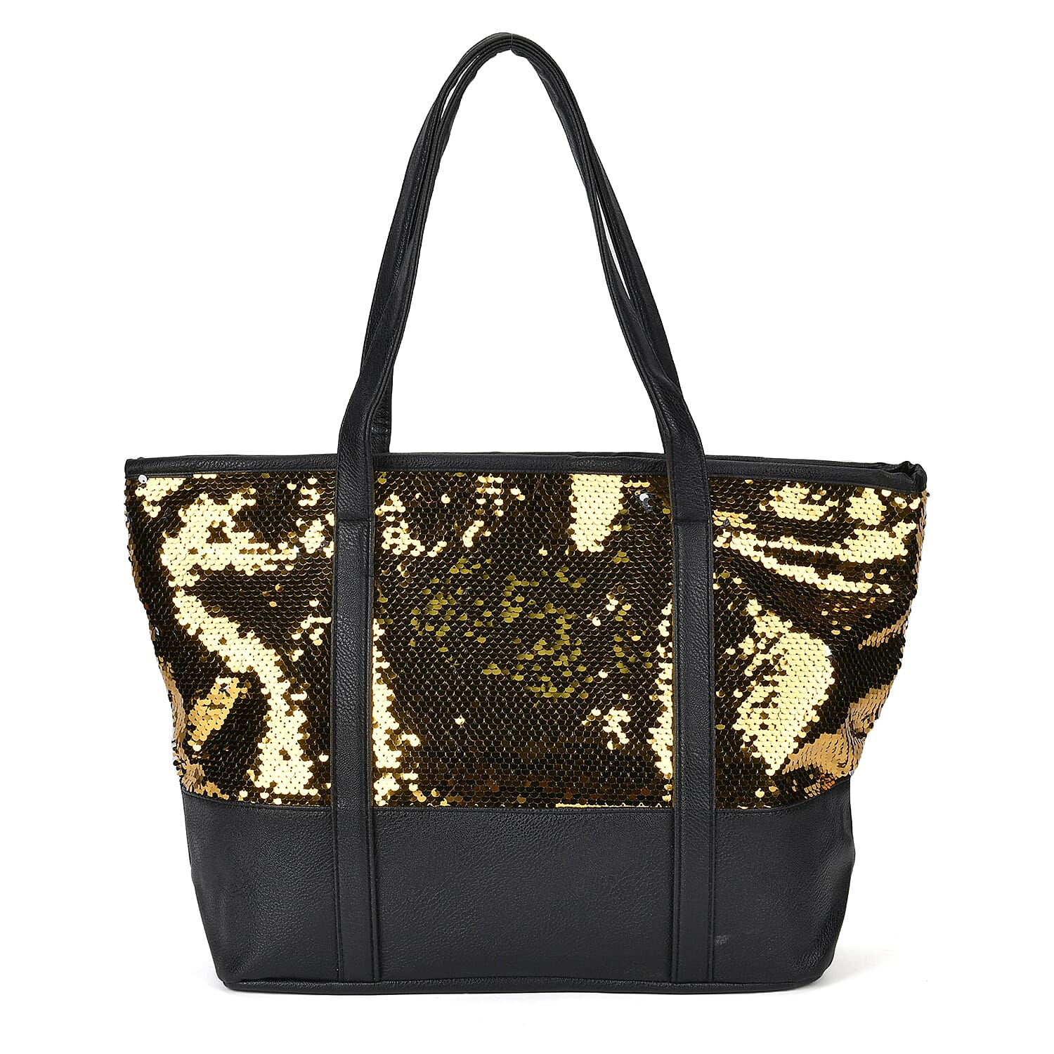 Sequin Tote Bag (Size 45x14x29 cm) - Gold
