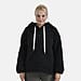 La Marey Plush Hoodie with Button