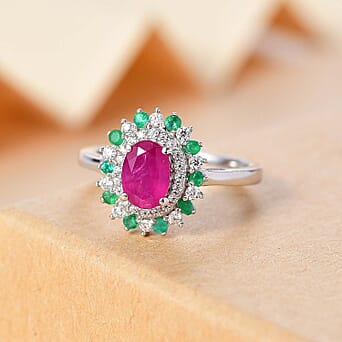 https://tjcuk.sirv.com/Products/78/5/7853830/Mozambique-Ruby-Emerald-Moissanite-Solitaire-Ring-in-rhodium-Sterling-_7853830_1.jpg?w=342&h=342