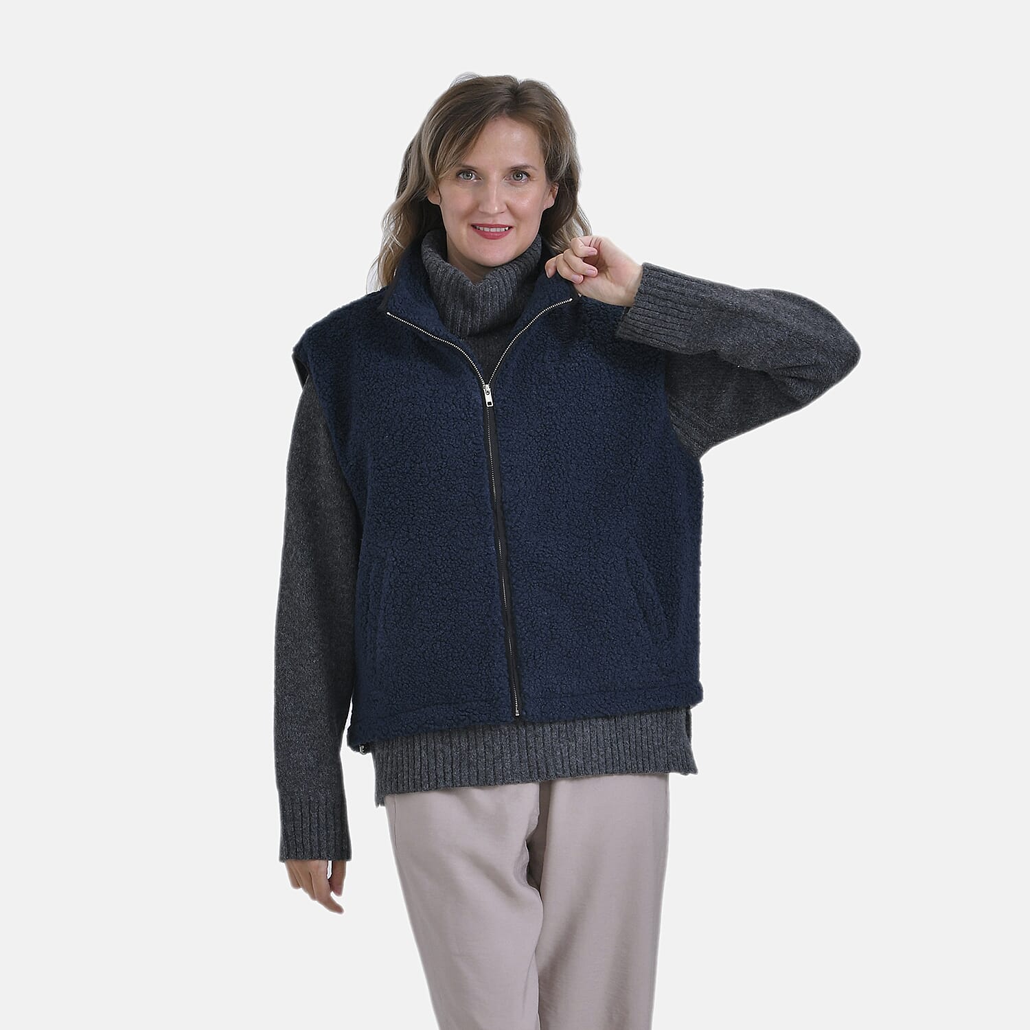   La Marey Plush Vest with Zipper