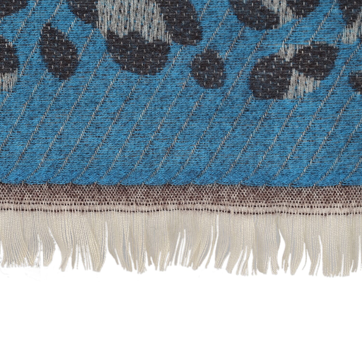 Closeout Deal Super Soft Leopard Print Shawl - Blue