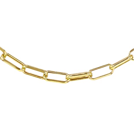 JCK Vegas Closeout - 9K Yellow Gold Paper Clip Necklace (Size - 18),  Gold Wt. 5.5 Gms