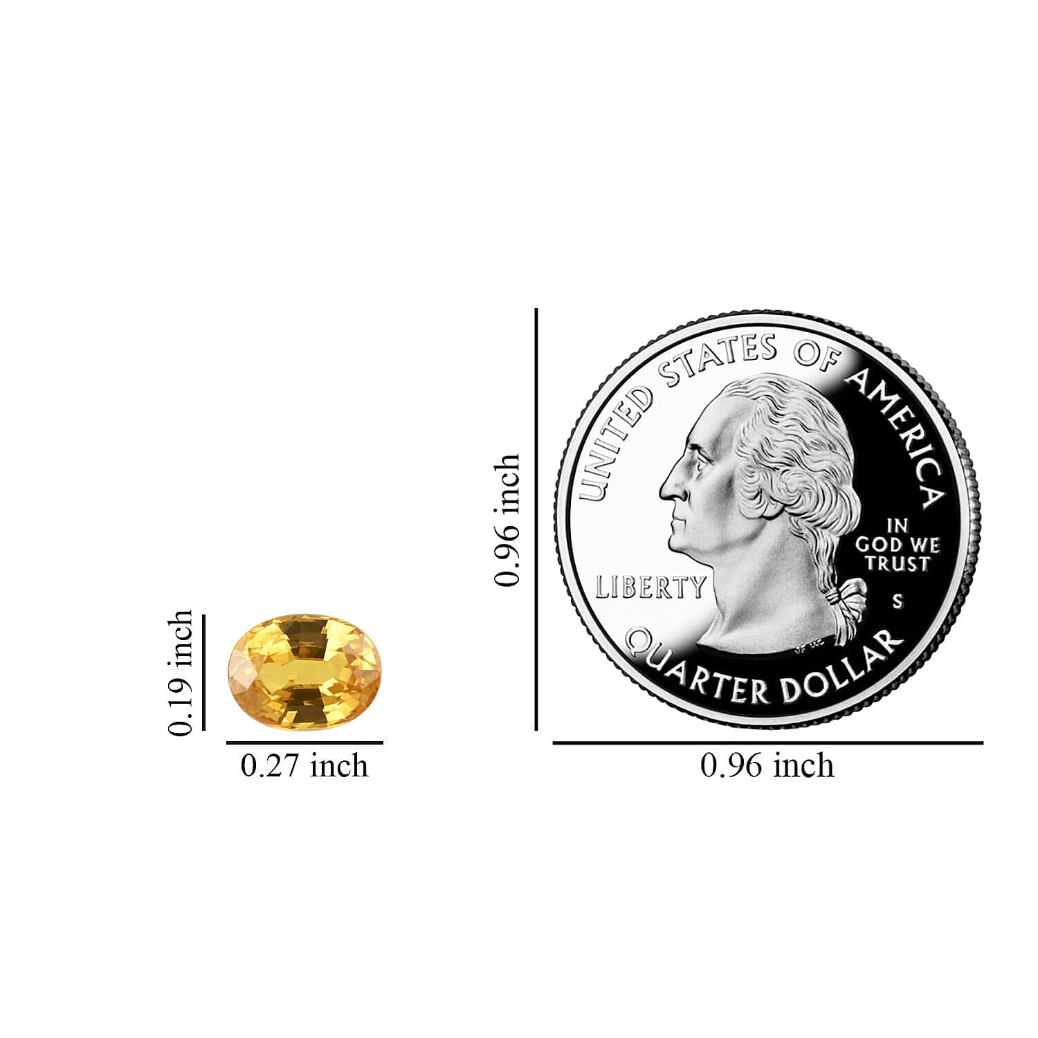 AAAA Madagascar Yellow Sapphire Oval 7x5 mm Gemstone