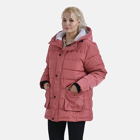 La Marey Windbreaker Padded Jacket (Size 20 to 22) - Coral