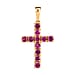 Birthstone Cross Collection - 9K Yellow Gold AA Tanzanite Cross Pendant