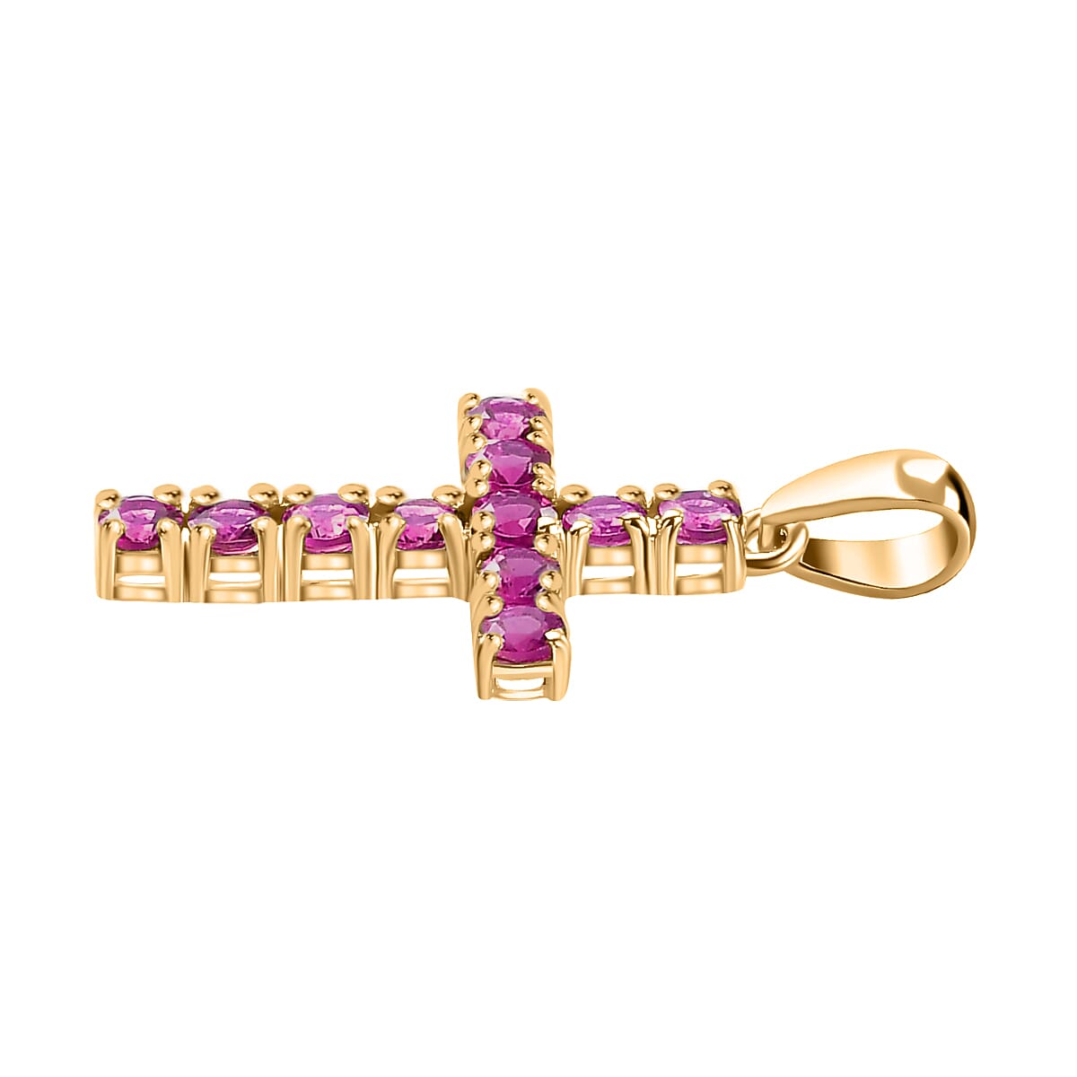 9K Yellow Gold AA  Rhodolite Garnet Pendant, Gold Wt. 0.89 Gms 1.023  Ct.