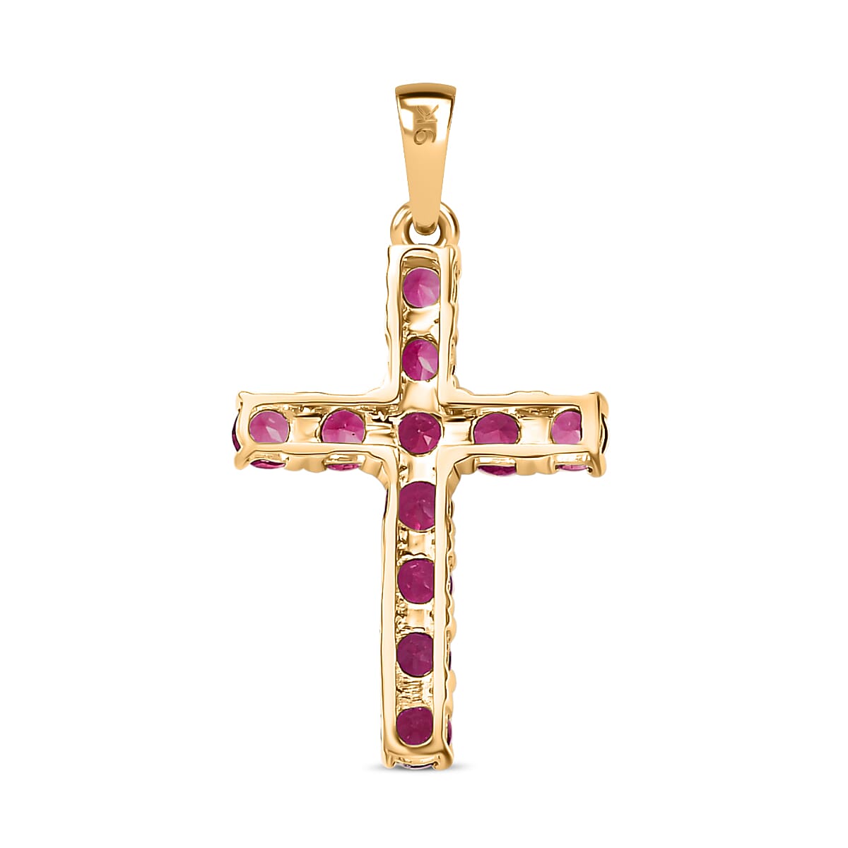 9K Yellow Gold AA  Rhodolite Garnet Pendant, Gold Wt. 0.89 Gms 1.023  Ct.