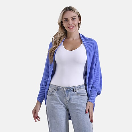 Styled by Oversized Batwing Sleeve Cardigan (One Size) - Purple