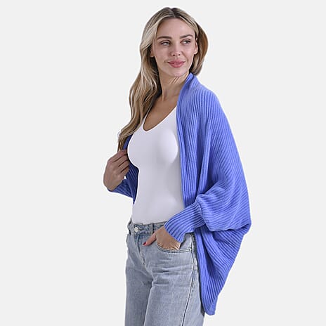 Styled by Oversized Batwing Sleeve Cardigan (One Size) - Purple