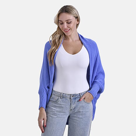 Styled by Oversized Batwing Sleeve Cardigan (One Size) - Purple
