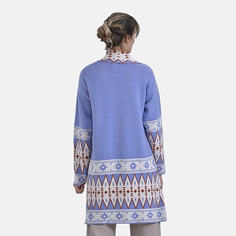 La Marey Bohemian style Solid Cardigan (8-20) - Purple