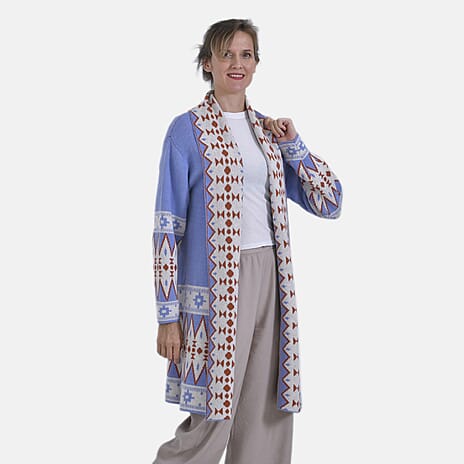 La Marey Bohemian style Solid Cardigan (8-20) - Purple