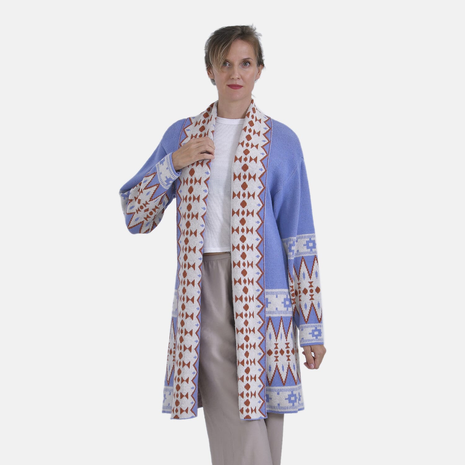 La Marey Bohemian style Solid Cardigan (8-20) - Purple La Marey Bohemian style Solid Cardigan (8-20) - Purple