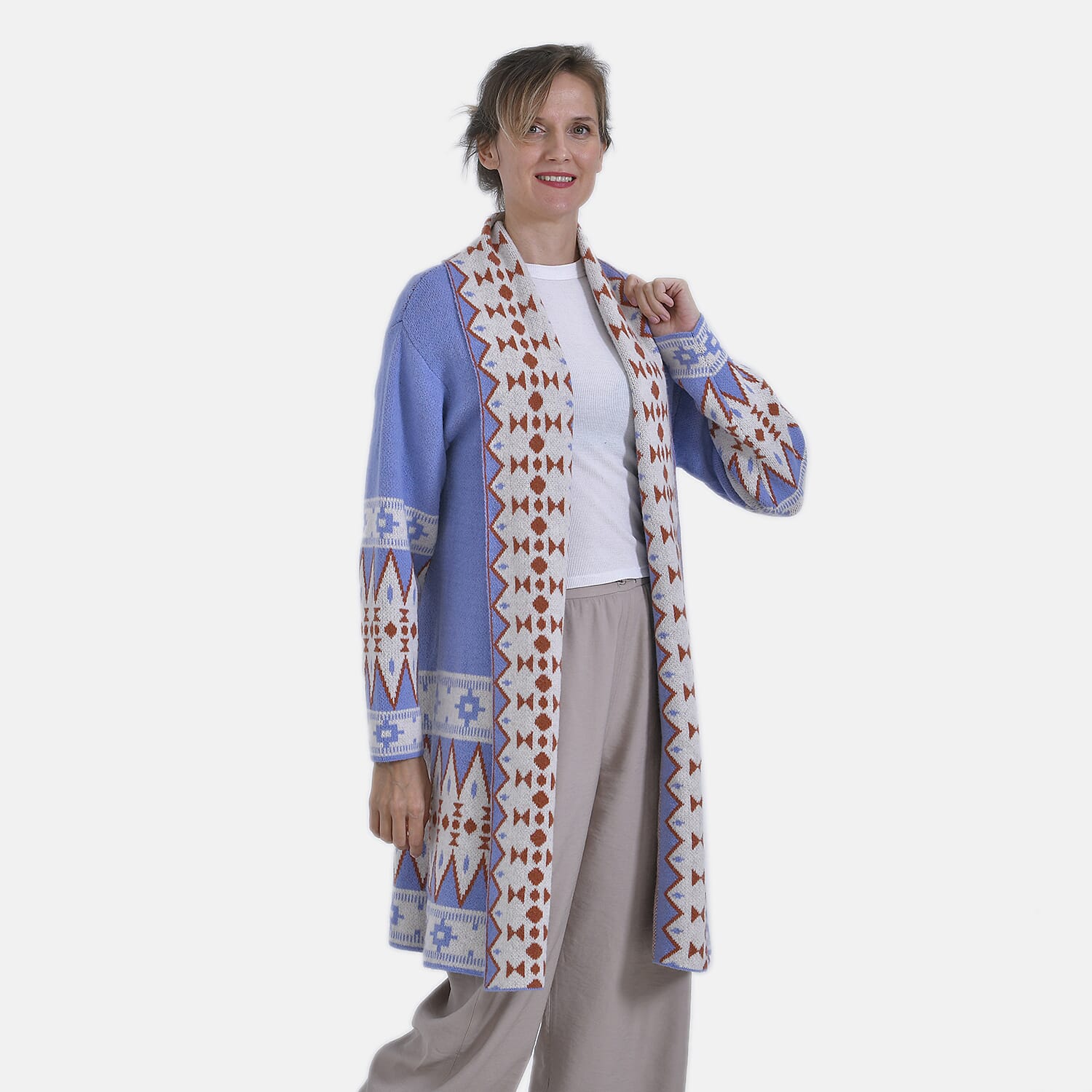La Marey Bohemian style Solid Cardigan (8-20) - Purple La Marey Bohemian style Solid Cardigan (8-20) - Purple