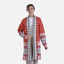 La Marey Graphic Prints Cardigan