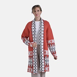 La Marey Graphic Prints Cardigan