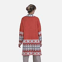 La Marey Graphic Prints Cardigan