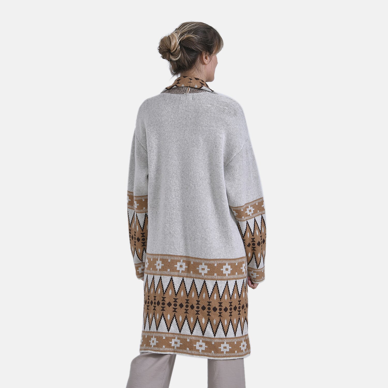 La Marey Bohemian style Solid Cardigan (8-20) - Brown