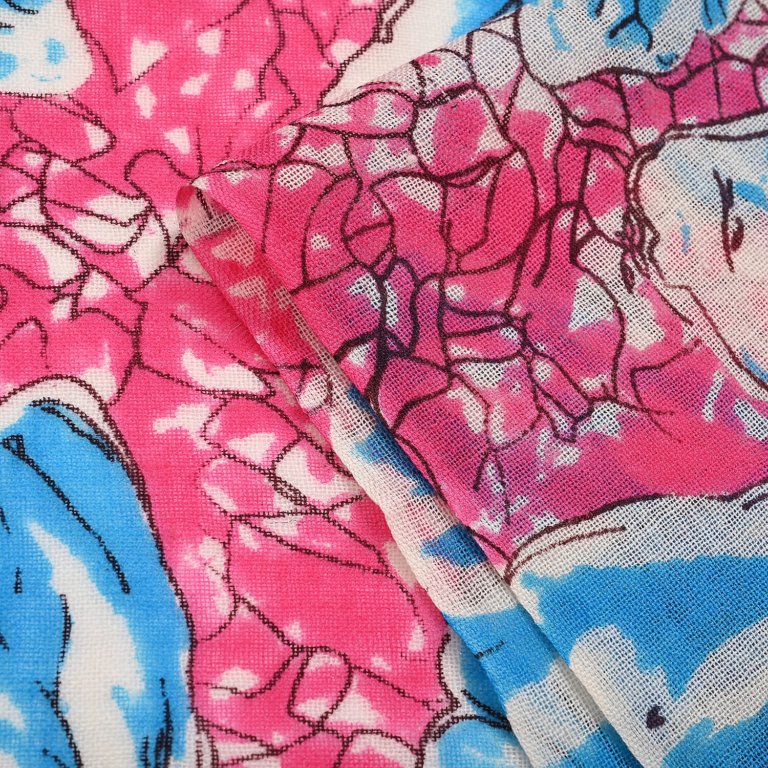 La Marey 100% MERINO Wool Scarf (size 61cm x 190 cm) - White & Blue La Marey 100% MERINO Wool Scarf (size 61cm x 190 cm) - White & Blue