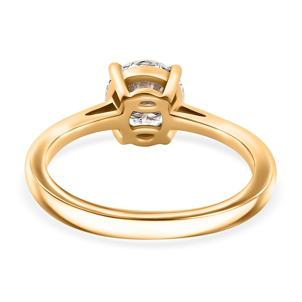 UNMISSABLE MEGA DEAL - Moissanite Solitaire Ring in 14K Yellow Gold Plated Sterling Silver 1.00 Ct. UNMISSABLE MEGA DEAL - Moissanite Solitaire Ring in 14K Yellow Gold Plated Sterling Silver 1.00 Ct.