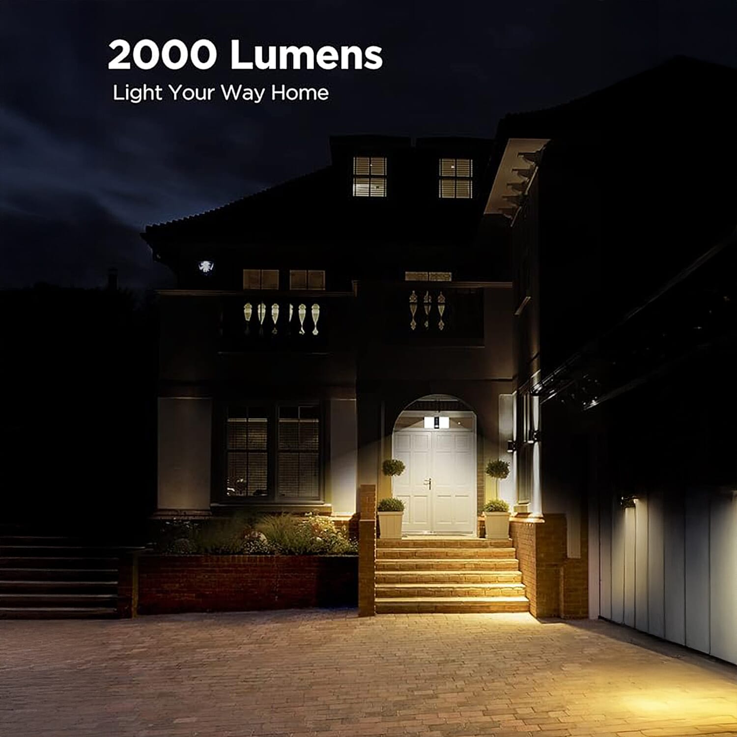 Link2Home Wired Outdoor Floodlight Camera with PIR is a motion activated security camera which features 2 x 12.5W light panel- White