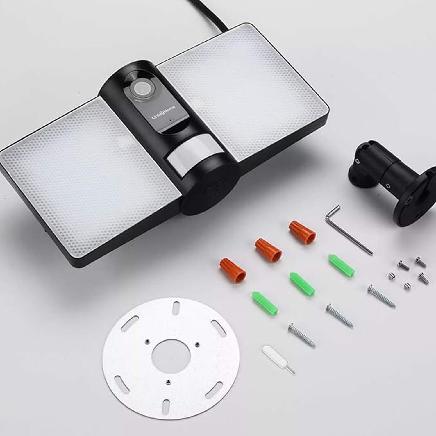 Link2Home Wired Outdoor Floodlight Camera with PIR is a motion activated security camera which features 2 x 12.5W light panel- White