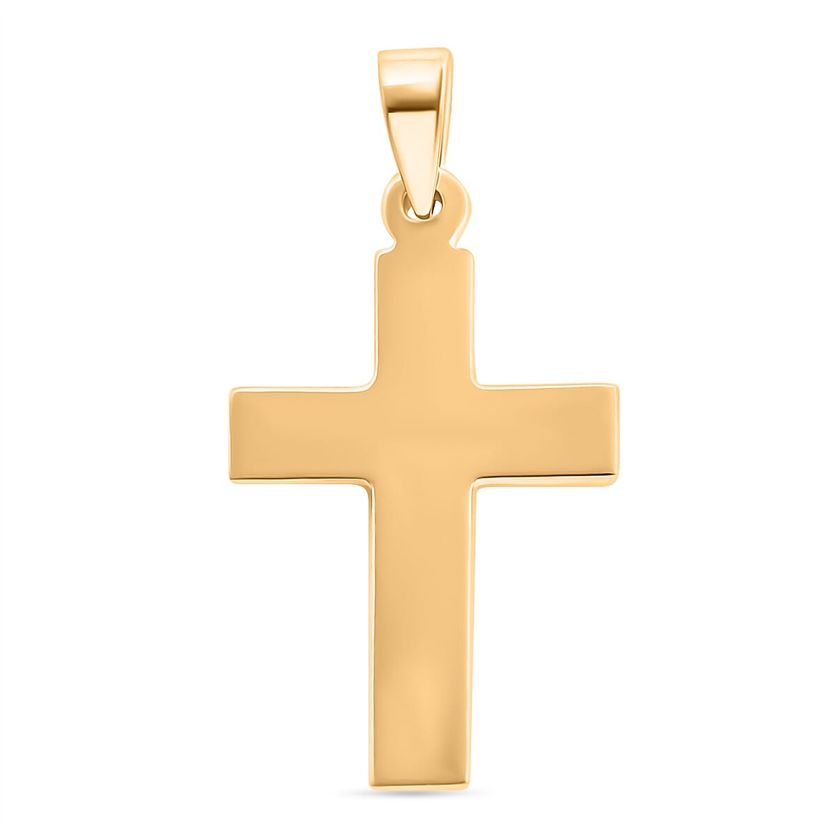 Royal Bali Collection- 9K Yellow Gold Designer Cross Pendant