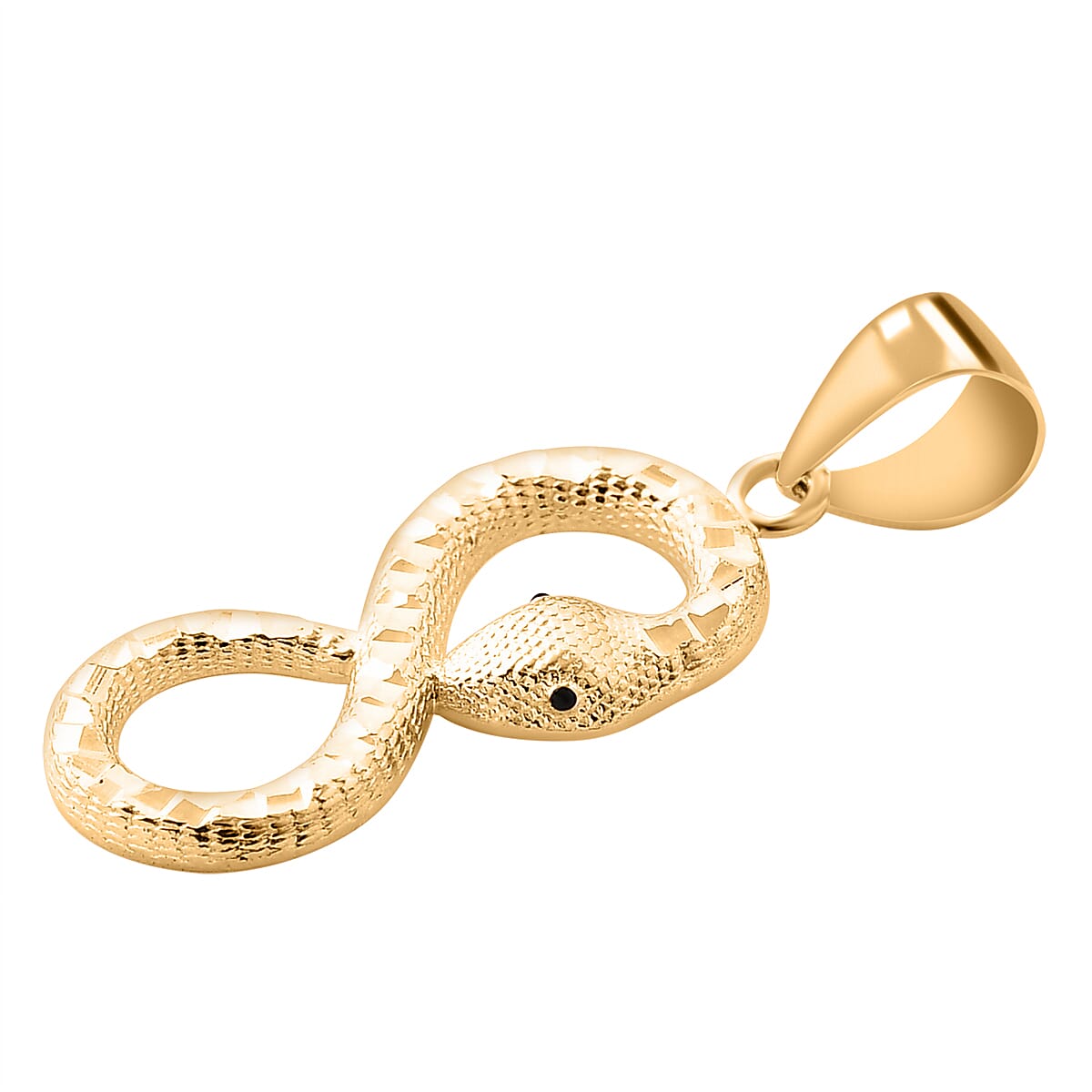 JCK Vegas Closeout - 9K Yellow Gold Designer Serpantine Pendant