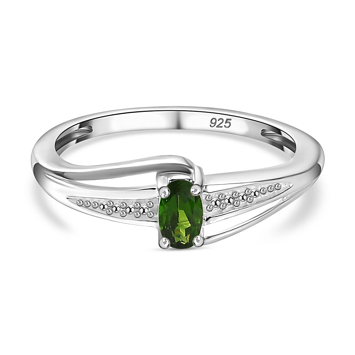 Sterling chrome store diopside ring