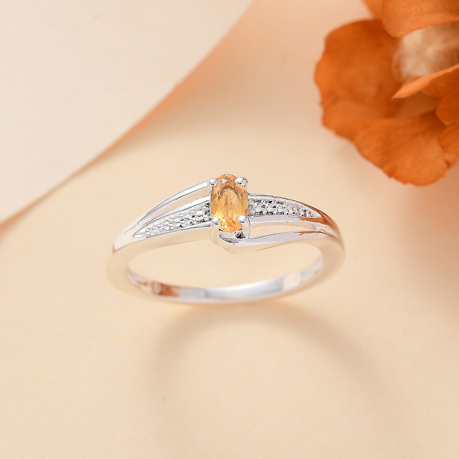 Solitaire  Ring in Sterling Silver