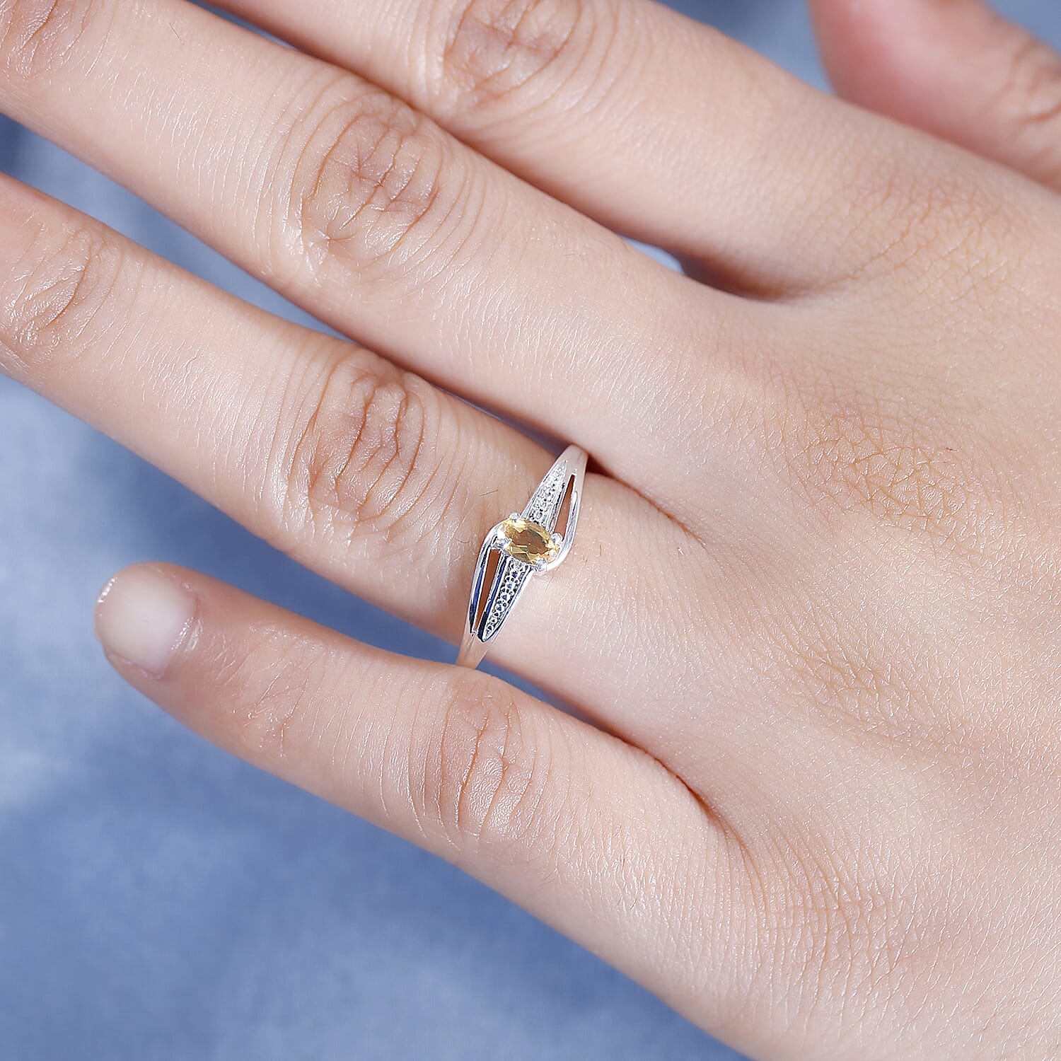 Solitaire  Ring in Sterling Silver