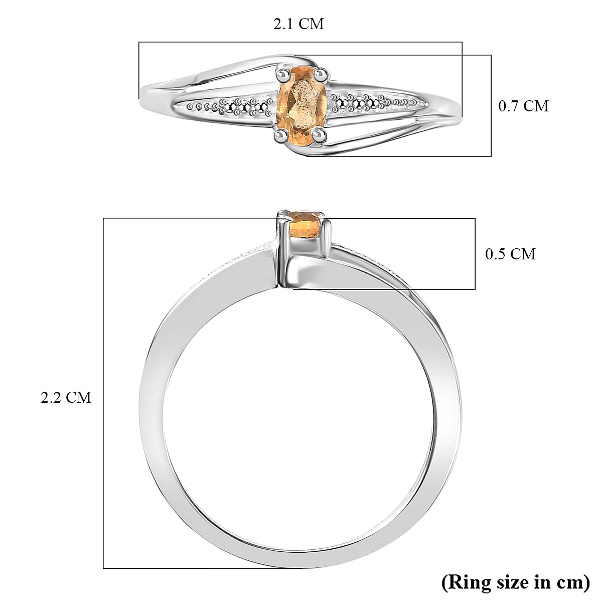 Solitaire  Ring in Sterling Silver