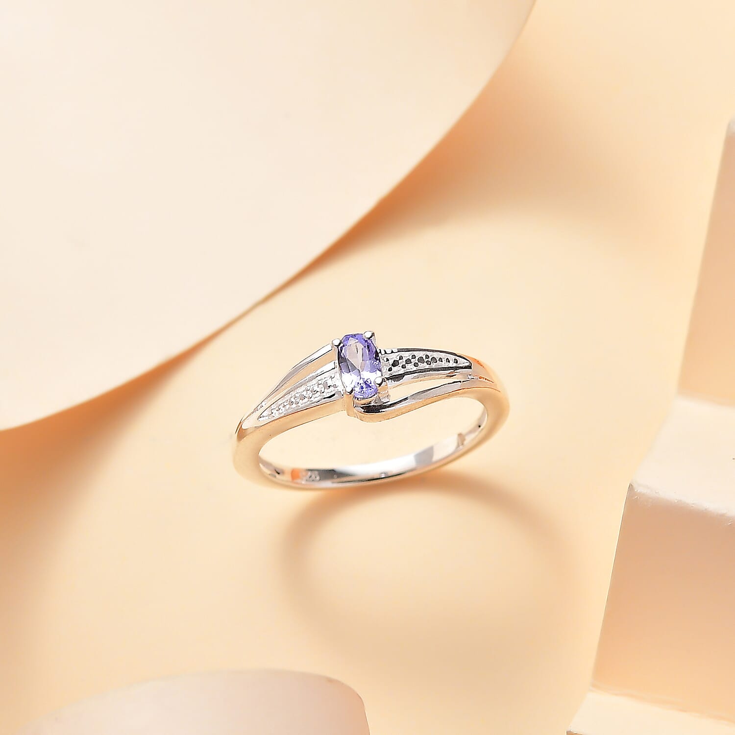 Solitaire  Ring in Sterling Silver