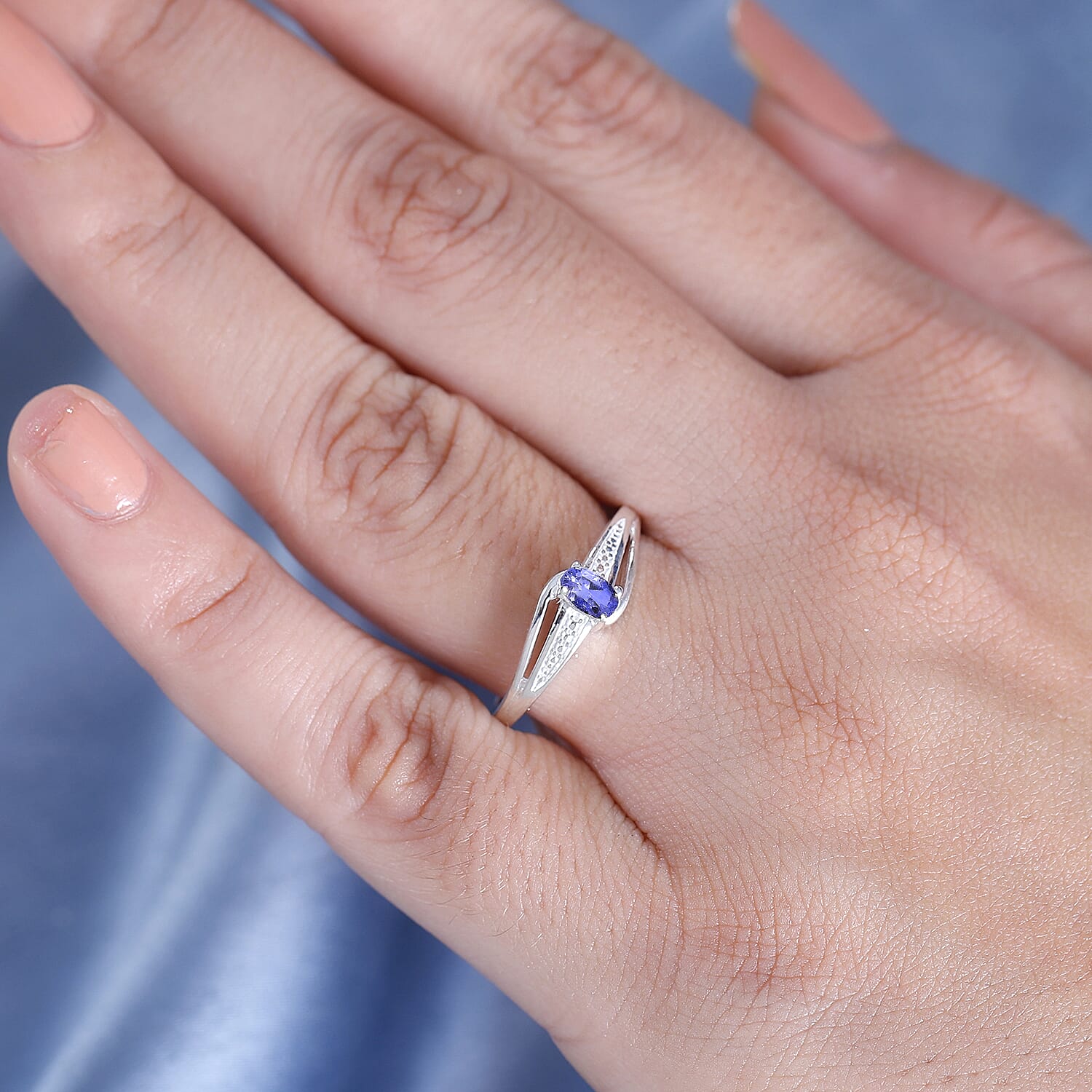 Solitaire  Ring in Sterling Silver