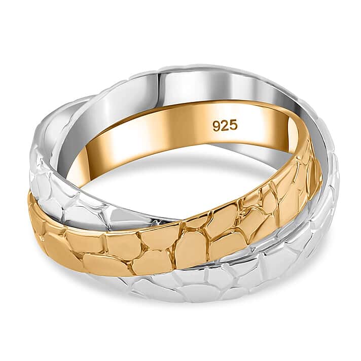 Royal Bali Collection - Sterling Silver Interlocking Band Ring