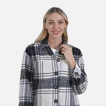 https://tjcuk.sirv.com/Products/78/5/7856575/La-Marey-Brushed-Checked-Shirt-Coat-Size-16-18-Black_7856575_3.jpg?w=342&h=342