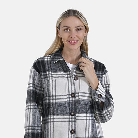 La Marey Brushed Checked Shirt (Size L) - Black