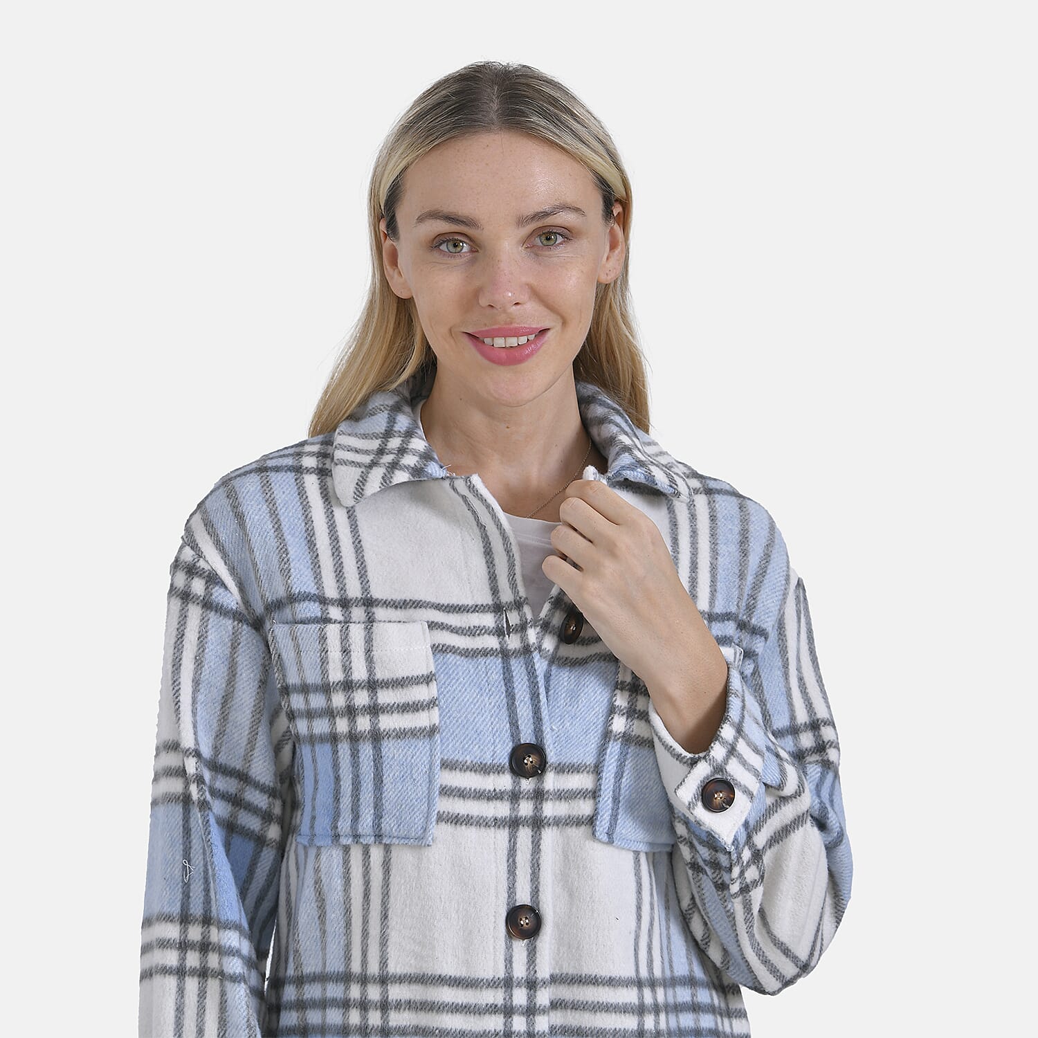La Marey Brushed Checked Shirt-Coat